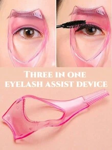 1-2pcs 3-In-1 Eyelash Curler, Novice Eyelash Curling Auxiliary Device, Faux Eyelash Extension And Makeup Tool