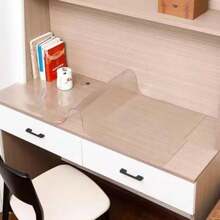 Protector de mesa de PVC transparente - Cubierta de escritorio de plástico transparente grueso de varios tamaños para escritorio de oficina y computadora, mesa auxiliar, mesa de sofá para niños, escritorio pequeño - Transparente-1,0 mm - Ver 9