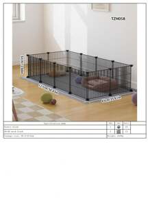 Interlocking Pet Playpen Fence, Suitable For Rabbits, Guinea Pigs And Other Small Animals - Multicolor - View 12