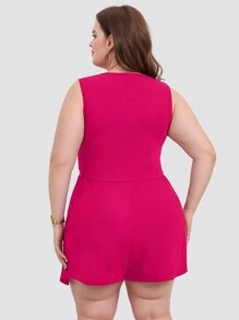 Conjunto Plus Size Feminino Cropped Com Short Saia Oversize Curve