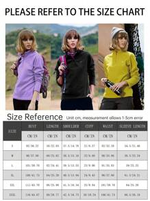 TECTOP 女士抓绒套头衫，长袖极地经典款四分之一拉链轻薄柔软冬季毛衣，随机logo发货，滑雪 - 紫丁香色 - 查看 4