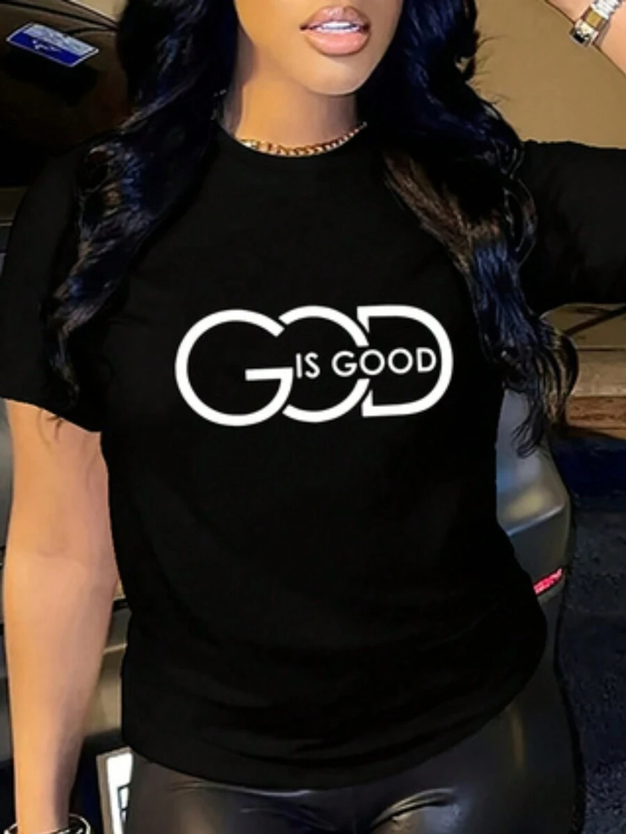 大码休闲百搭纯色短袖 T 恤