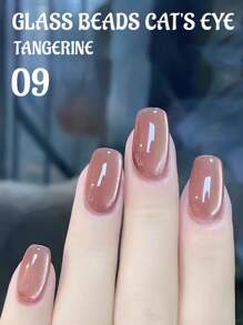 15ml Esmalte de Unha de Cristal de Olho de Gato Tipo Gel Bead de Vidro, Nova Luz Pequena Popular Quente, Cor de Outono e Inverno, Dedicado a Salões de Beleza
