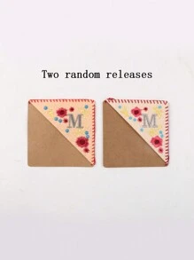 1 pieza, Punto de libro de esquina personalizado bordado a mano, 26 letras bordadas a mano en fieltro, punto de libro de bordado de flor linda para amantes de la lectura, regalo significativo, vuelta al colegio