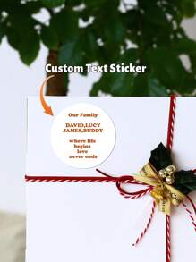 15/35/70/140/350 Pcs Custom Stickers, Round 4x4cm(1.6x1.6in) On White Color Base, Supporting Image/Logo/Text/Font/Color Customization, Suitable As Greeting Stickers/Name Stickers/Gift Stickers/Envelope Sealers For Wedding, Christmas & New Year And Other Holiday Gift Box, Also Great For Brand Promotion For Company/Pet Store/Cake&Bakery/Florist And Other Business Etc