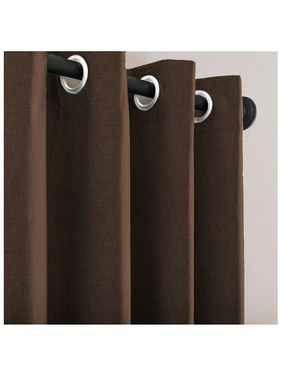 Natural Rustic Linen Curtain 1.50x1.60m - Single Sheet - 鏽棕色 - 查看 1