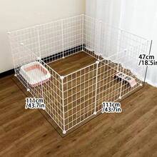 Dog Fence Style Indoor Home Pet Gate, For Teddy, Corgi, Chihuahua, Small Dogs & Puppies, Iron Fence Barrier Dog Cage - Multicolor - View 5