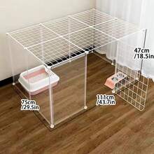 Dog Fence Style Indoor Home Pet Gate, For Teddy, Corgi, Chihuahua, Small Dogs & Puppies, Iron Fence Barrier Dog Cage - Multicolor - View 4