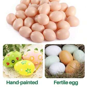 5/10/30/50 件塑料蛋，逼真的塑料工艺蛋，可用于 DIY、着色和装饰假蛋、饥饿的毛毛虫、小鸡服装、爱好