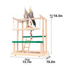 1 Pc Random Color & Style Parrot Perch, Includes Abrasive Perch, Ladder, Swing, Platform & Claw Grinding Stick, Bird Toy Accessories