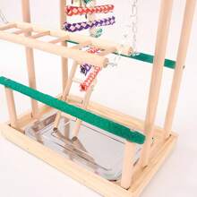 1 Pc Random Color & Style Parrot Perch, Includes Abrasive Perch, Ladder, Swing, Platform & Claw Grinding Stick, Bird Toy Accessories
