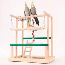 1 Pc Random Color & Style Parrot Perch, Includes Abrasive Perch, Ladder, Swing, Platform & Claw Grinding Stick, Bird Toy Accessories