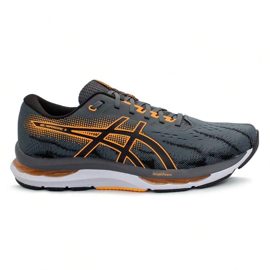 Asics Men's Gel-Hypersonic 5 Running Shoes - 石墨和橘色 - 查看 1