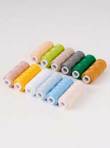 12 cuộn chỉ khâu Polyester màu - 250 yard/223,6 mét mỗi cuộn - Thích hợp cho máy khâu và các dự án tự làm - Nhiều màu - Xem 5
