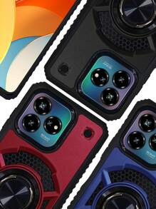 HEAVY DUTY CASE WITH RING OR CLIP FOR ZTE AXON 60 LITE - 紅色 - 查看 2