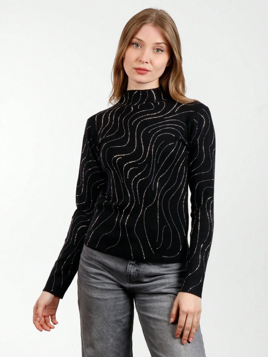 Women's Crew Neck Glitter Sweater COCKTAIL COLLECTION