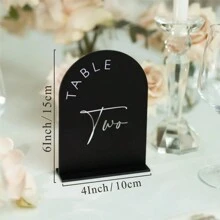 10/20/30pcs Modern Black Acrylic Wedding Table Number Signs, Minimalist Wedding Table Number Signs, Arch Wedding Table Numbers, Wedding Table Reception Signs, Wedding Decor, Home Decor, Birthday Party Decor, Wedding Gifts Party Favors Room Decor Bride Graduation Birthday Decorations Party Decorations Bachelorette