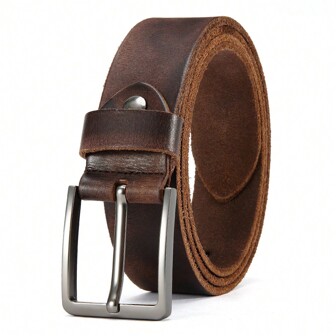  1PC DOOPAI Men's Vintage Casual Belt - Full Grain Genuine Leather Belt For Men- 1.5" Handmade S Belt With Gift Box Summer, School Casual, Business, Boyfriend Husband Father Dad Men Gift, Daily Wear, Fashion, Teen, Outdoor, Vacation, Athletic, Travel, Street, Boho, Vintage Fall, Autumn, Halloween Autumn-Winter Accessories,Suitable For Teens, Youth,Men,Casual, Outdoor, Athletic, Vacation, Graduation Gifts, Birthday, Daily Wear