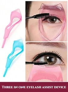 1-2pcs 3-In-1 Eyelash Curler, Novice Eyelash Curling Auxiliary Device, Faux Eyelash Extension And Makeup Tool