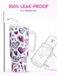 40oz Tumbler With Handle And Straw, Insulated Cup, Vacuum Insulated Water Bottle, Tumbler With Lid And Straw, Insulated Stainless Steel Travel Mug, 100% Leak-Proof, Keeps Cold For 34 Hours, Mothers Day Gifts For Mom (Best Mother) - White - View 5