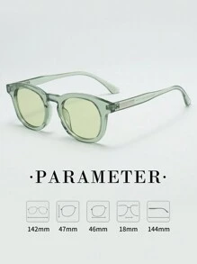 1 pièce Lunettes de mode ovales à petit cadre simples personnalisées (convenant pour la conduite, les voyages, les sorties décontractées, les sports de plein air, l'utilisation quotidienne) pour les vacances d'été à la plage, les activités de plein air, les voyages