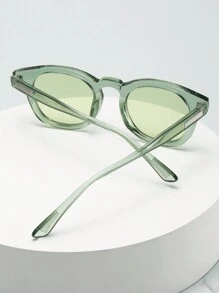1 pièce Lunettes de mode ovales à petit cadre simples personnalisées (convenant pour la conduite, les voyages, les sorties décontractées, les sports de plein air, l'utilisation quotidienne) pour les vacances d'été à la plage, les activités de plein air, les voyages