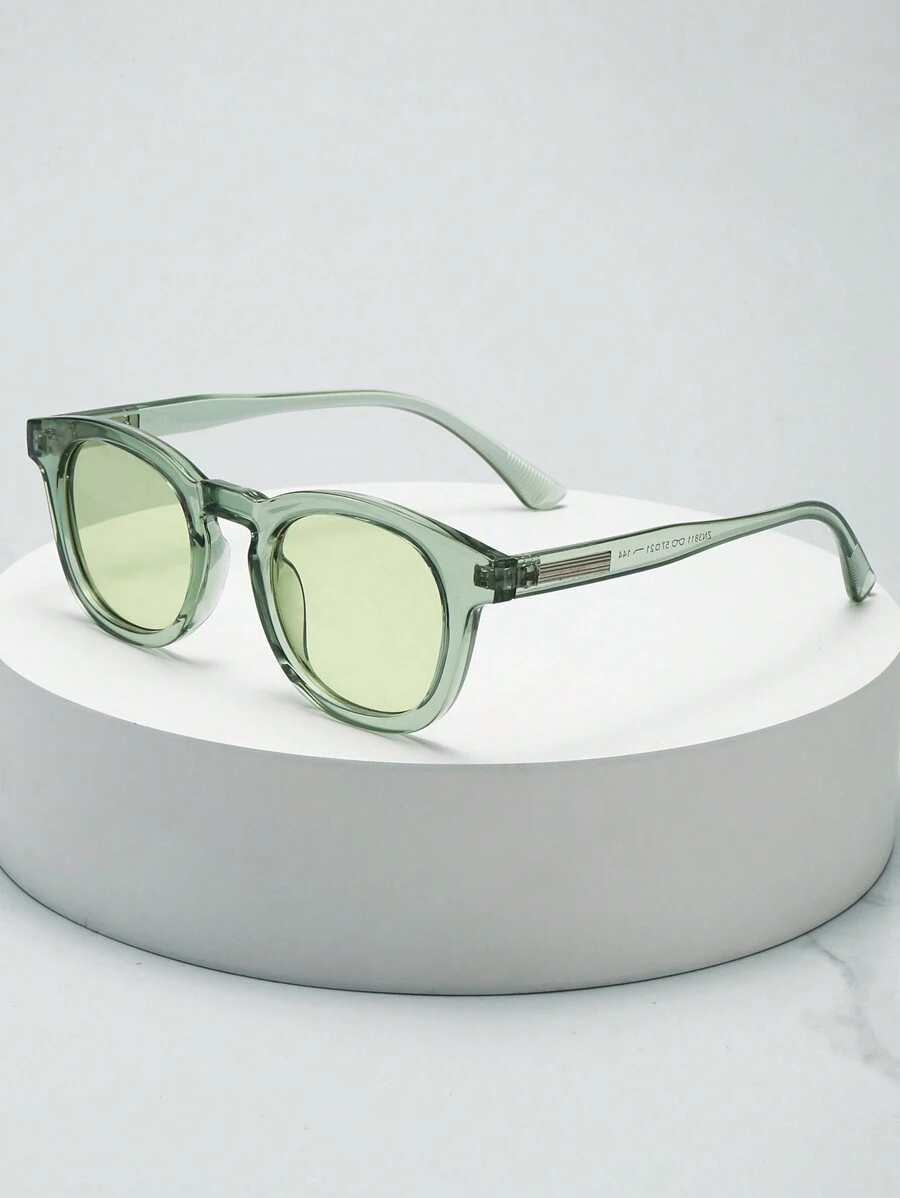 1 pièce Lunettes de mode ovales à petit cadre simples personnalisées (convenant pour la conduite, les voyages, les sorties décontractées, les sports de plein air, l'utilisation quotidienne) pour les vacances d'été à la plage, les activités de plein air, les voyages