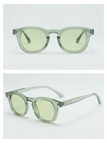 1 pièce Lunettes de mode ovales à petit cadre simples personnalisées (convenant pour la conduite, les voyages, les sorties décontractées, les sports de plein air, l'utilisation quotidienne) pour les vacances d'été à la plage, les activités de plein air, les voyages