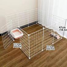 Dog Fence Style Indoor Home Pet Gate, For Teddy, Corgi, Chihuahua, Small Dogs & Puppies, Iron Fence Barrier Dog Cage - Multicolor - View 7