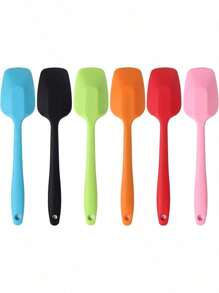 6 Pack Silicone Spatulas, 8.2 Inch Small Rubber Spoon Spatula Heat Resistant Seamless One Piece Design Non-Stick Spoonula Flexible Scrapers Baking Mixing Tool - 6pack - View 1
