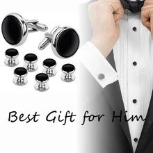 Men's Cufflinks And Studs, Tuxedo Shirt Cufflinks And Studs Set For Men / Dad / Husband / Boyfriend / Brother, Brass Cuff Links And Shirt Studs For Wedding/Banquet/Ceremony/Business, Match With Daily Outfits, Party Accessories, Christmas Jewelry, Best Friend Gift, Couple Gift, Dad Gift,Groom Accessories, Best Man Accessories Back To School