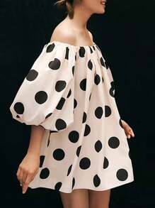 Women's Y2K Off Shoulder Puff Ruffle Trim Shirt Casual Loose Long Sleeve Tops Classy Oversized Summer Blouse Pleated Tunic For Daily Party Club Streetwear Fairycore - 象牙白 - 查看 2