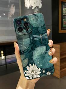 1pc Lotus Dragonfly Camera Fall Protection Phone Case Compatible With Apple, / Galaxy, Infinix, Redmi, OPPO, VIVO, Realme