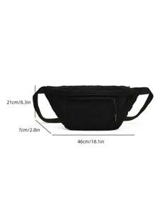 Fashionable Versatile Large Capacity Lightweight Embroidered Chest Bag/Waist Bag/Crossbody Bag