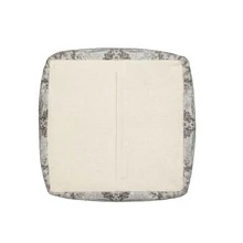 18" Gray Polyester Blend Ottoman - Grey - View 5