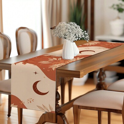 Conjunto de 1/4 peças de caminhos de mesa e jogos americanos estilo nórdico, bandeiras têxteis para decoração de mesa de feriado, decoração, presentes para festas, adequados para comemorações internas e externas, acessórios sazonais para festas, decoração de mesa de jantar de cozinha, decoração de mesa de festa, caminhos de mesa para decoração de sala de casa