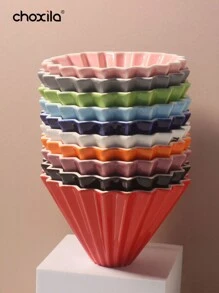 choxila 1 件陶瓷咖啡滤纸滴滤器、纸杯蛋糕手冲咖啡滤纸、永久手工咖啡滤纸杯咖啡漏斗、咖啡配件