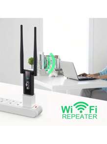 2.4GHz 300Mbps 无线 WiFi 中继器扩展器路由器、WiFi 信号增强器长距离网卡适配器 USB 中继器（随机发货）