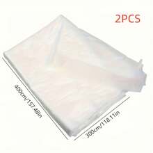 2 pièces Housses de rangement pour canapé en plastique, housse de relax transparente imperméable et anti-poussière, housse de canapé-lit 2 places pour protection des meubles lors du déménagement et du stockage, idéal pour les applications industrielles