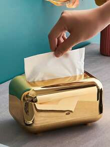 1 件面包纸巾盒复古纸巾盒，豪华纸巾盒盖，电镀纸巾盒架，2 种颜色可选，浴室配件，浴室收纳和储物，纸巾盒，浴室餐巾架方形纸巾，房间装饰，厨房配件，厨房工具，收纳盒厨房，旅行，节日，餐巾架，节日家庭聚会，适用于家庭厨房餐厅，装饰盒，女性婚礼礼物，夏季旅行节日必备品