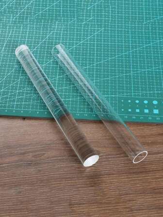 1 件透明亚克力擀面杖，创意超轻粘土彩色粘土软陶工具，圆管滚筒，DIY 工艺粘土艺术手工工作工具，陶艺爱好类专用擀面杖