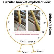 1 pieza Soporte de arco de globos de metal, soporte circular para decoración de boda, marco de arco de globos circular para fiesta de cumpleaños, ducha de bebé, Navidad, boda, graduación (Dorado) Múltiples tamaños