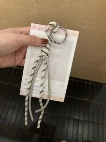 1pc Rhinestone Tassel Charm, Fashion Elegant Handbag Pendant, Simple Accessory, Suitable For Men & Women, Birthday/Mother's Day Gift - Multicolor - View 6