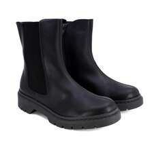 Usaflex Women's Casual Chelsea Leather Short Boot With Zipper AH2014 - màu đen - Xem 3