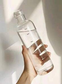 1 件装女士便携式塑料水瓶，容量大，外观漂亮，摇摇瓶，时间，玻璃果汁瓶，水瓶，适用于户外、露营