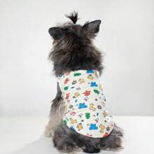Cute Pet Vest With Cartoon Pattern Spring/Summer Plush Clothes For Medium And Small Dogs - Yellow - View 3