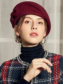 HIMESPORT 100% 羊毛毡英国顶级贝雷帽女士带蝴蝶结礼帽软边德比帽优雅 2025 年冬季正式教堂鸡尾酒茶会礼服婚礼新娘钟形帽 - 純色 - 查看 5