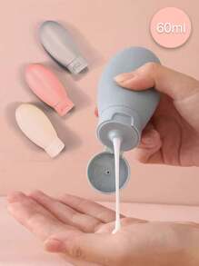 1 Piece/3 Pieces/4 Pieces Travel Separate Bottles, Extrusion Design, Portable, Leak Proof, Refillable Cosmetics Container, (With Free Label Card) Reusable, Used For Separate Packaging Of Toiletries, Shampoo, Shower Gel And Lotion, Travel Necessities, School Supplies, Holiday Camping Necessities, Holiday Accessories Mini, Used For Holiday Beach, Bathroom Collection, Bedroom Collection, Large Capacity, Business Trip, Tourism