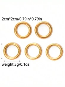 1pc Oval Shaped Electroplated Small Pendant, DIY Earrings Bracelet Necklace Charms Accessories - Gold - View 8