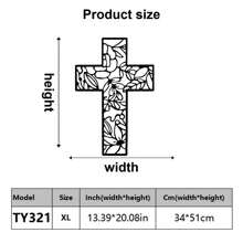 1pc Modern Art Metal Cross Wall Decor, Religious Belief, Suitable For Indoor Decoration Of Living Room, Bathroom, Kitchen, Bedroom, Housewarming Gift - Multicolor - View 8